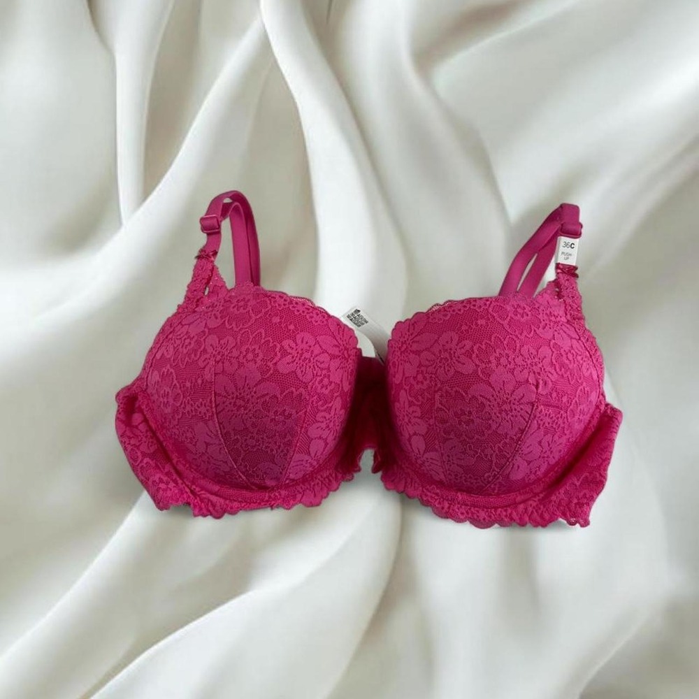 NWT Victoria's Secret PINK pink lace balconette push up bra y2k vintage mcbling